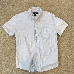 Forever 21 Men's White Casual Button Down Shirt